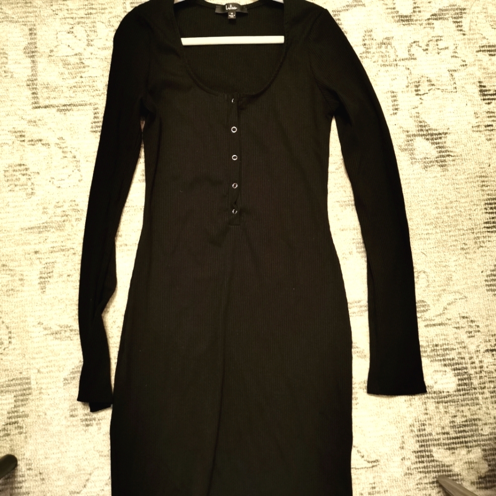 Lulus Go Beyond Basic Black Ribbed Snap Front Bod… - image 2